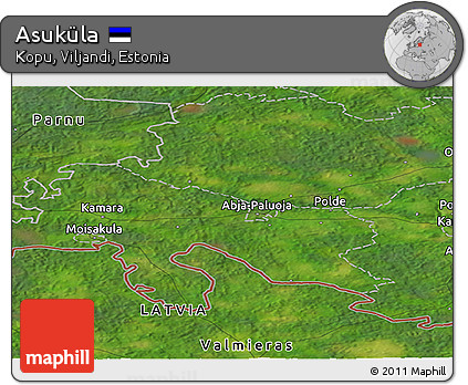 Satellite Panoramic Map of Asuküla