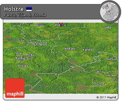 Satellite Panoramic Map of Holstre