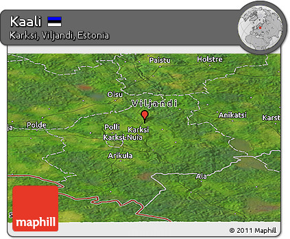 Satellite Panoramic Map of Kaali