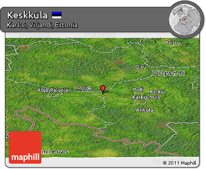Satellite Panoramic Map of Keskküla