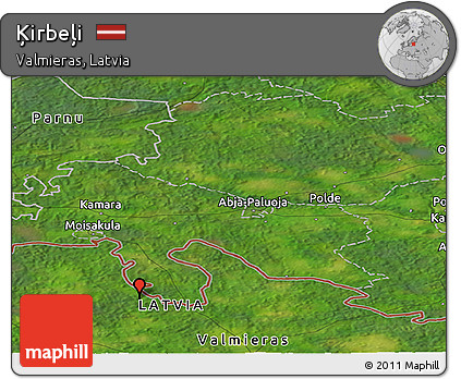 Satellite Panoramic Map of Ķirbeļi