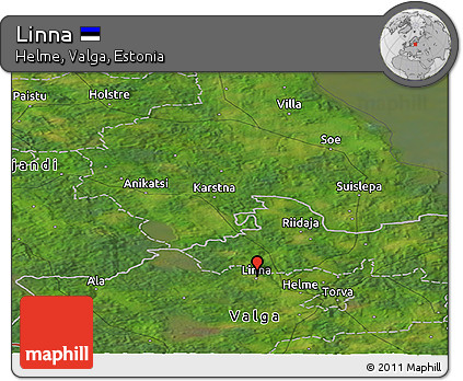 Satellite Panoramic Map of Linna