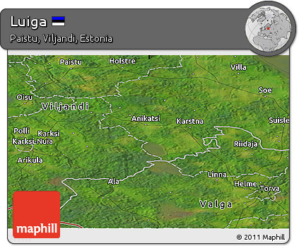 Satellite Panoramic Map of Luiga