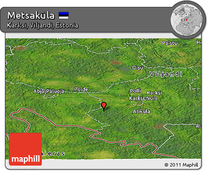 Satellite Panoramic Map of Metsaküla