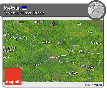 Satellite Panoramic Map of Metsla