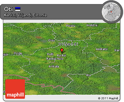 Satellite Panoramic Map of Oti