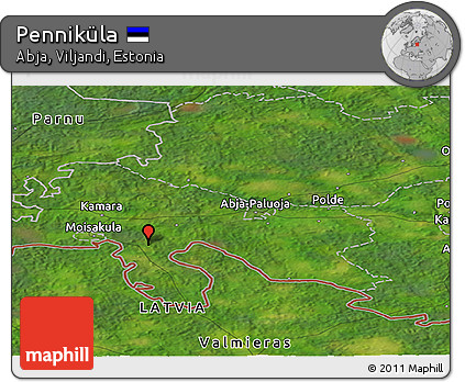 Satellite Panoramic Map of Penniküla