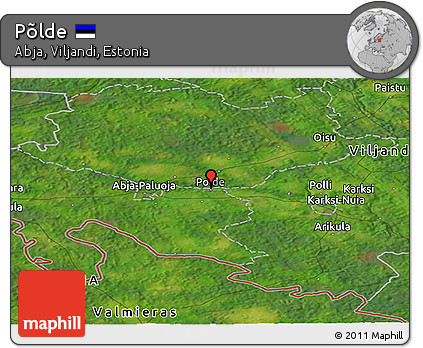Satellite Panoramic Map of Põlde