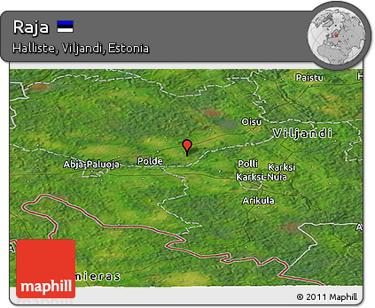 Satellite Panoramic Map of Raja