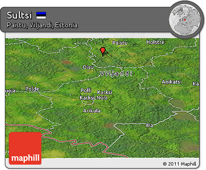 Satellite Panoramic Map of Sultsi