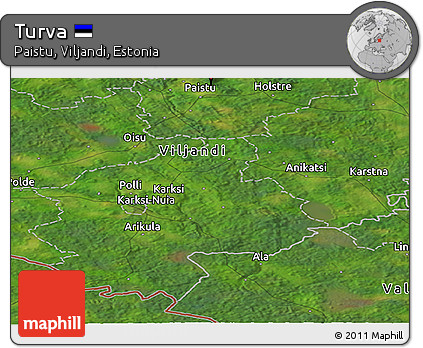 Satellite Panoramic Map of Turva