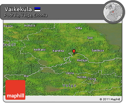 Satellite Panoramic Map of Väikeküla