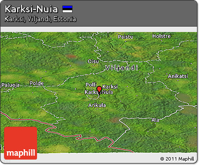 Satellite Panoramic Map of Karksi-Nuia