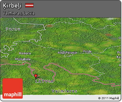 Satellite Panoramic Map of Ķirbeļi