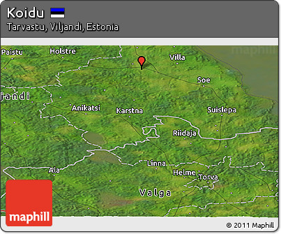 Satellite Panoramic Map of Koidu