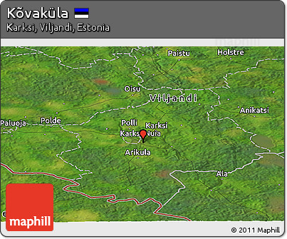 Satellite Panoramic Map of Kõvaküla