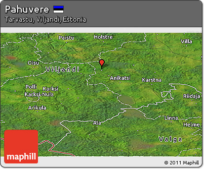 Satellite Panoramic Map of Pahuvere