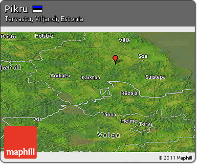 Satellite Panoramic Map of Pikru