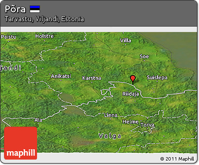 Satellite Panoramic Map of Põra