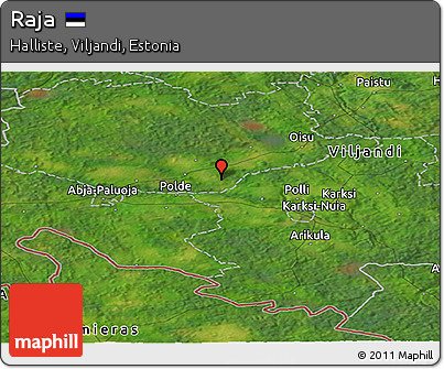 Satellite Panoramic Map of Raja