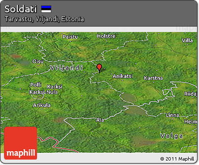 Satellite Panoramic Map of Soldati