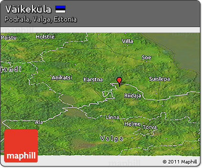 Satellite Panoramic Map of Väikeküla