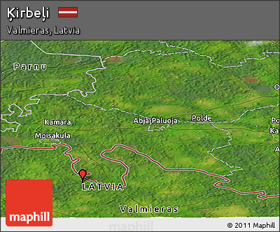 Satellite Panoramic Map of Ķirbeļi