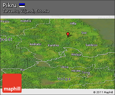Satellite Panoramic Map of Pikru