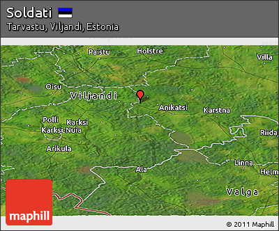 Satellite Panoramic Map of Soldati