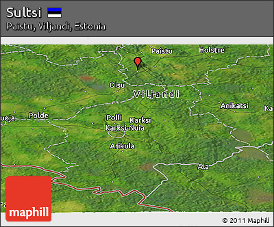 Satellite Panoramic Map of Sultsi
