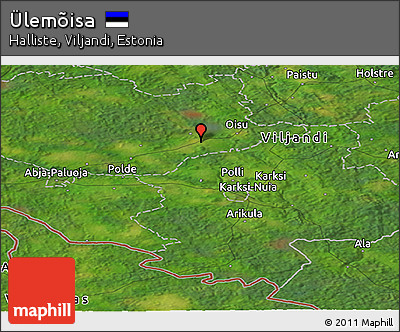 Satellite Panoramic Map of Ülemõisa
