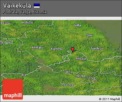 Satellite Panoramic Map of Väikeküla