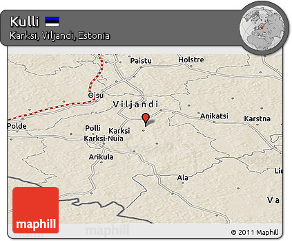 Shaded Relief Panoramic Map of Kulli
