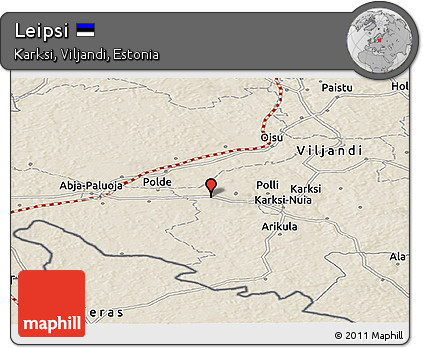 Shaded Relief Panoramic Map of Leipsi