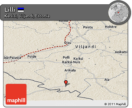 Shaded Relief Panoramic Map of Lilli