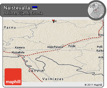 Shaded Relief Panoramic Map of Naistevalla