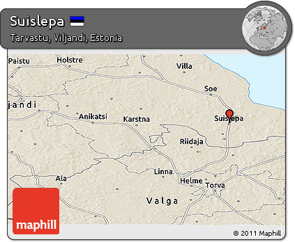 Shaded Relief Panoramic Map of Suislepa