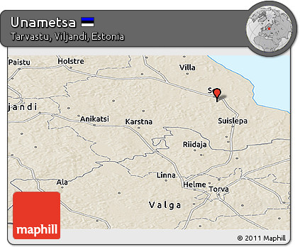 Shaded Relief Panoramic Map of Unametsa