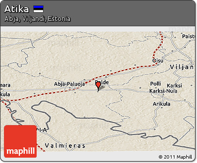 Shaded Relief Panoramic Map of Atika