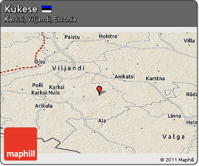Shaded Relief Panoramic Map of Kukese