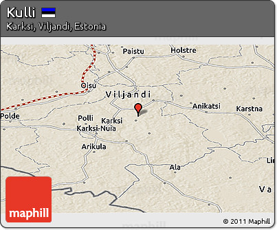 Shaded Relief Panoramic Map of Kulli