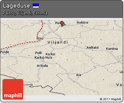 Shaded Relief Panoramic Map of Lageduse