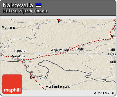 Shaded Relief Panoramic Map of Naistevalla