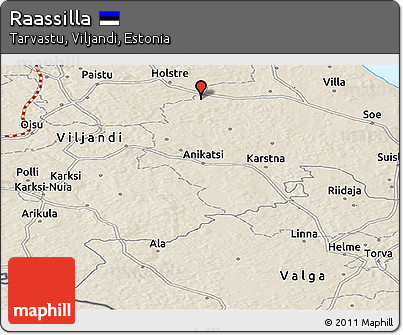 Shaded Relief Panoramic Map of Raassilla