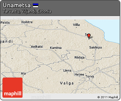 Shaded Relief Panoramic Map of Unametsa