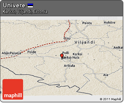 Shaded Relief Panoramic Map of Univere