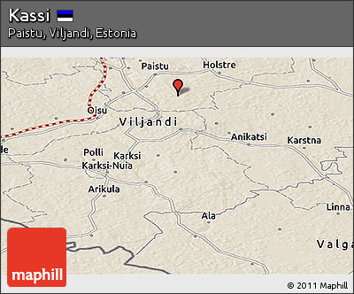 Shaded Relief Panoramic Map of Kassi