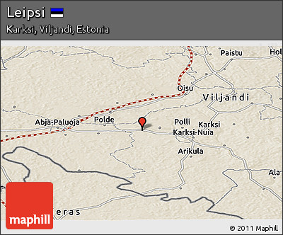 Shaded Relief Panoramic Map of Leipsi