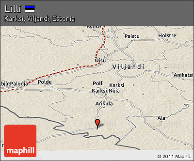 Shaded Relief Panoramic Map of Lilli