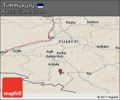 Shaded Relief Panoramic Map of Timmukuru